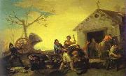 Francisco Jose de Goya Fight at Cock Inn oil painting artist